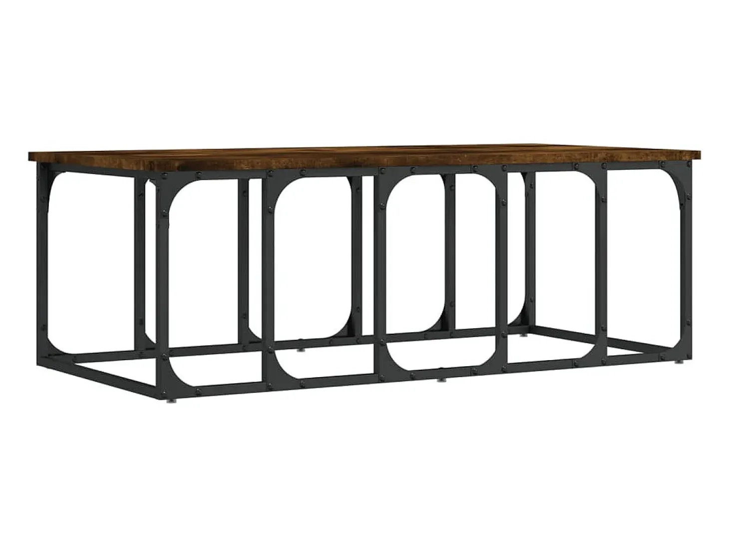 Mesa de centro madera ingeniería roble ahumado 100x50x35,5 cm