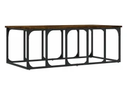 Mesa de centro madera ingeniería roble ahumado 100x50x35,5 cm