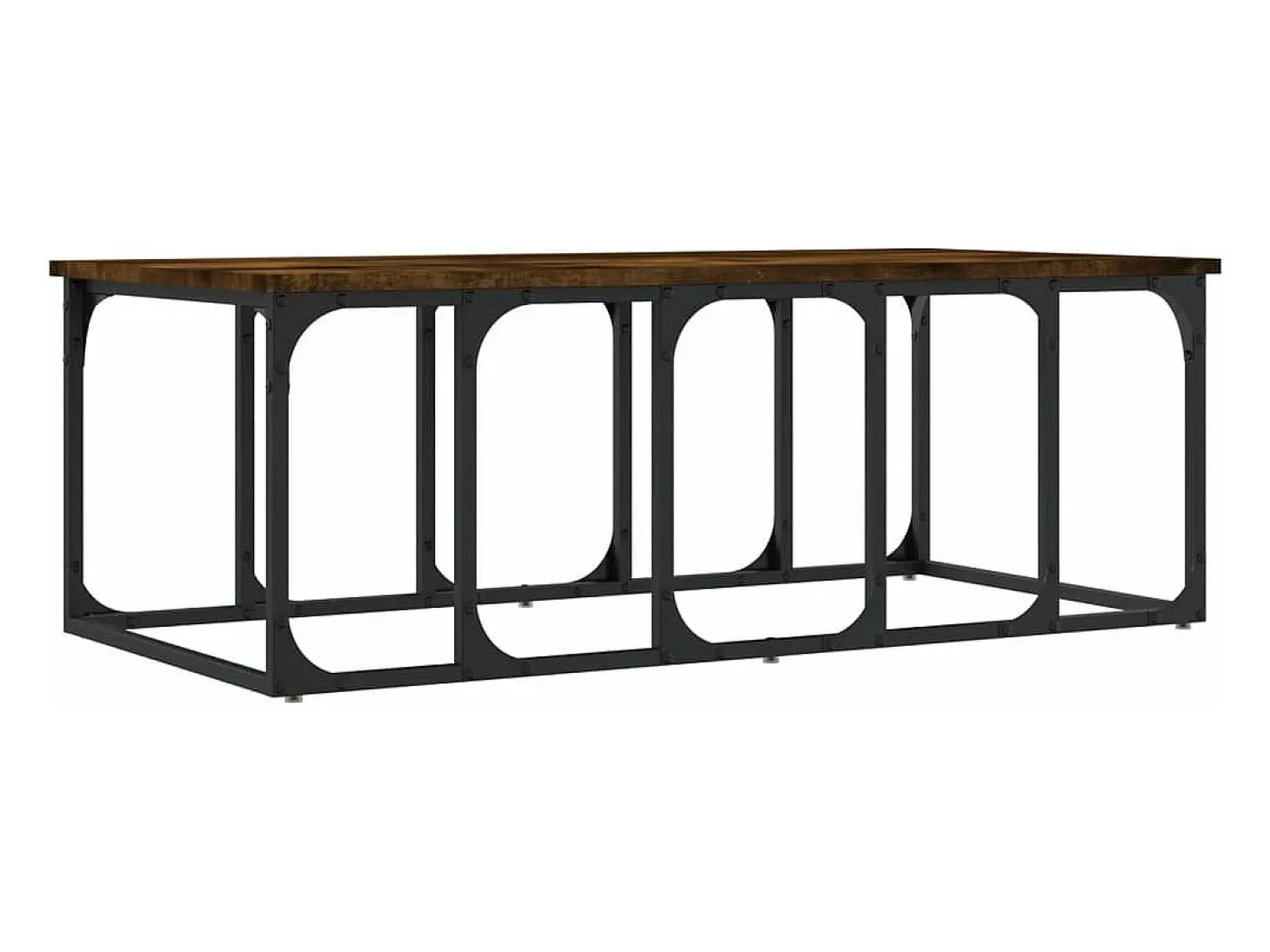 Mesa de centro madera ingeniería roble ahumado 100x50x35,5 cm