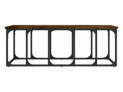 Mesa de centro madera ingeniería roble ahumado 100x50x35,5 cm
