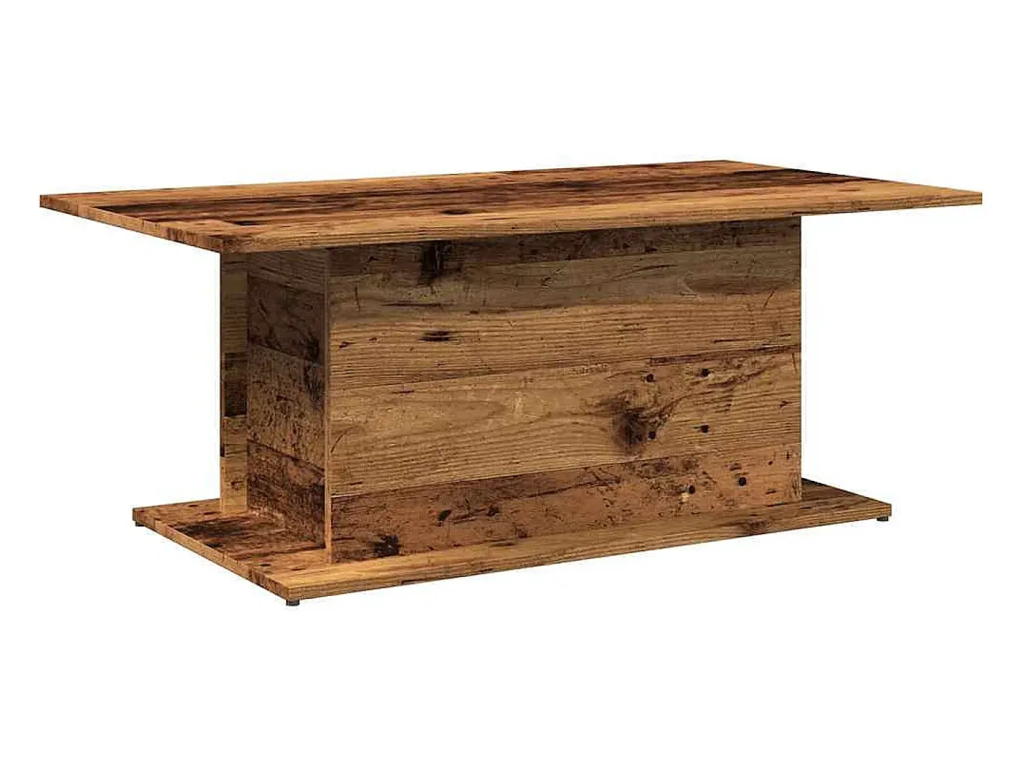 Mesa de centro madera ingeniería envejecida 102x55,5x40 cm