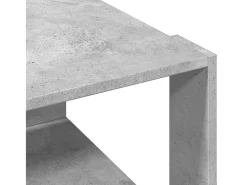Mesa de centro madera ingeniería gris hormigón 51,5x51,5x30 cm