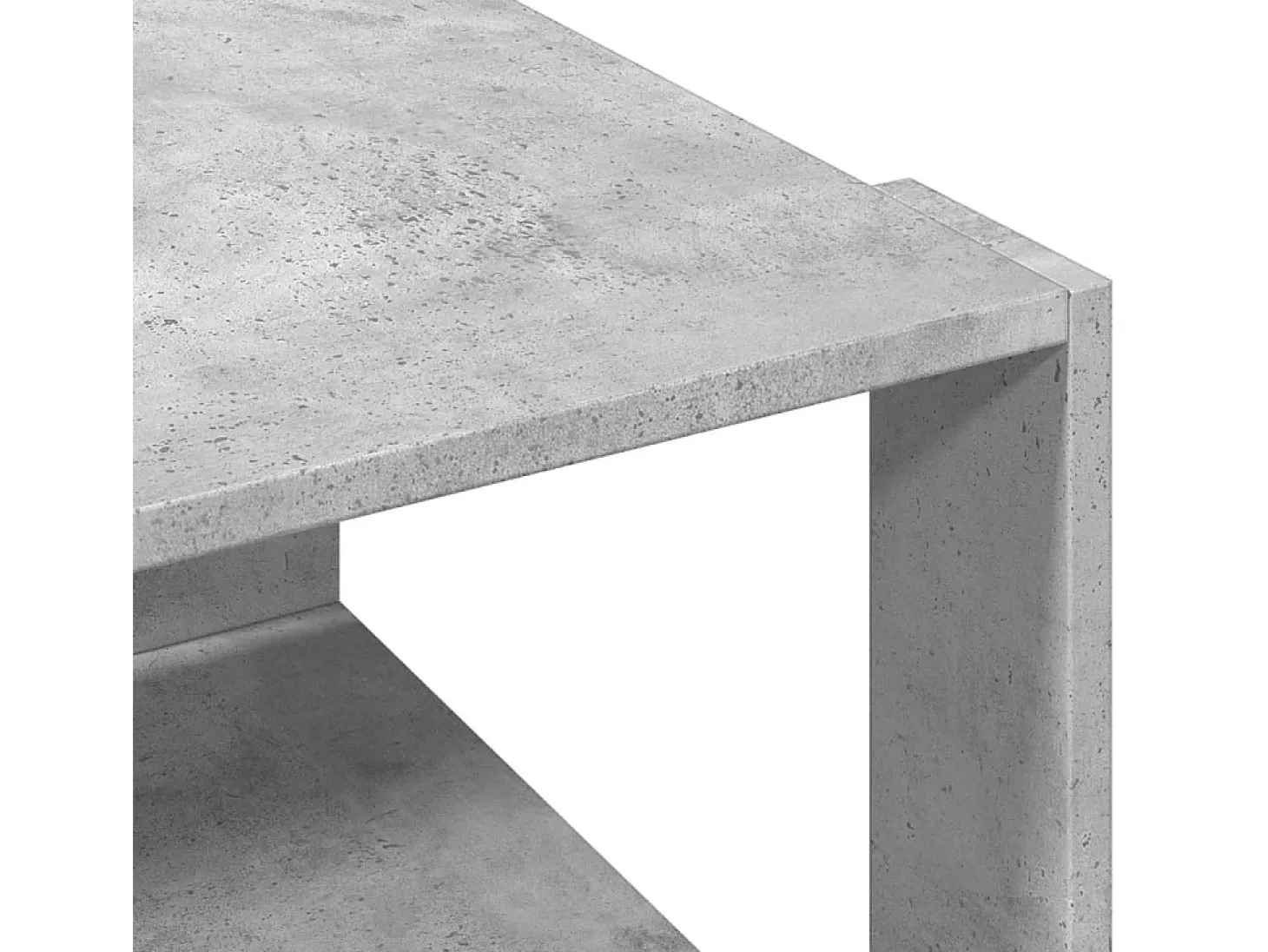 Mesa de centro madera ingeniería gris hormigón 51,5x51,5x30 cm