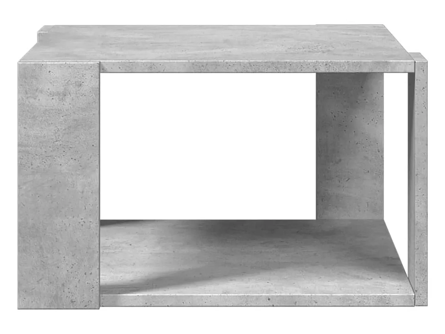 Mesa de centro madera ingeniería gris hormigón 51,5x51,5x30 cm