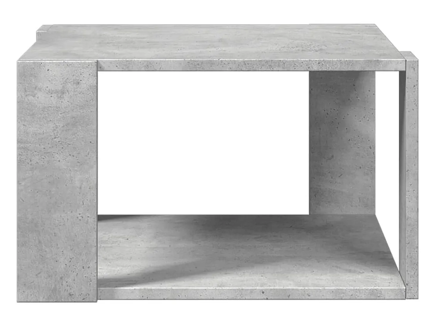 Mesa de centro madera ingeniería gris hormigón 51,5x51,5x30 cm
