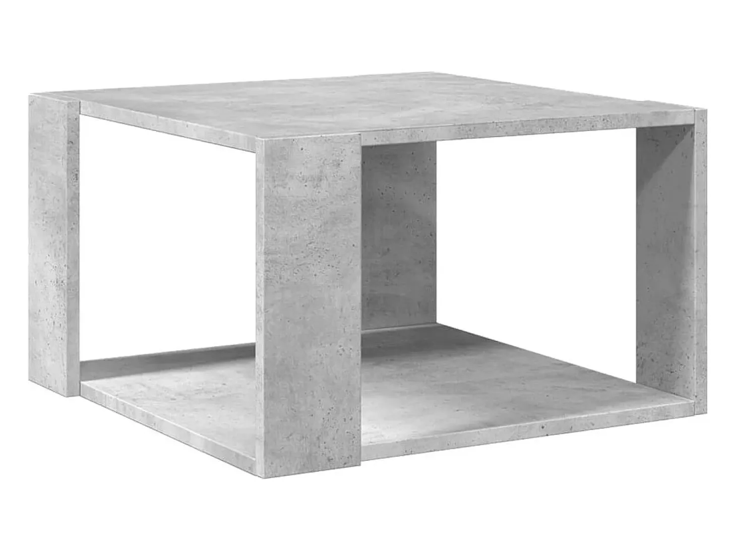 Mesa de centro madera ingeniería gris hormigón 51,5x51,5x30 cm