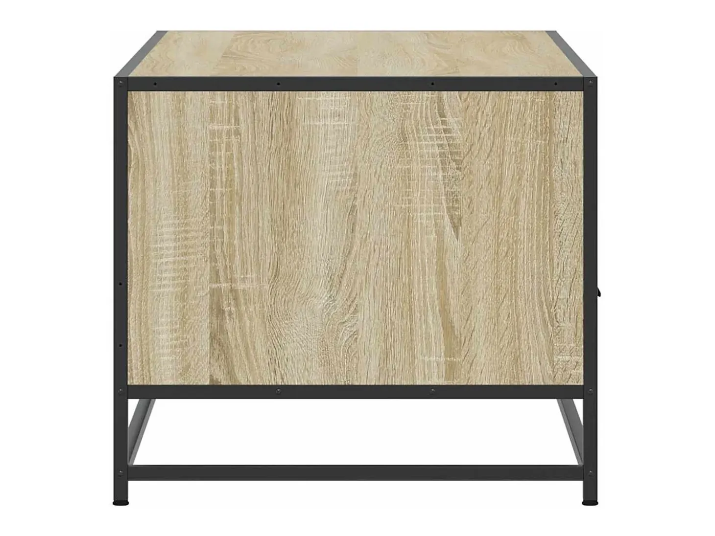Mesa de centro madera ingeniería metal roble Sonoma 100x50x45cm