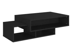 Mesa de centro madera ingeniería negra 105x55x32 cm ES83795