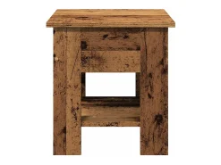 Mesa de centro madera ingeniería madera envejecida 40x40x42 cm