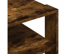 Mesa de centro madera ingeniería roble ahumado 58x58x40 cm