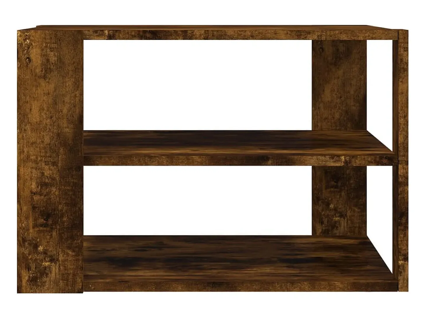 Mesa de centro madera ingeniería roble ahumado 58x58x40 cm