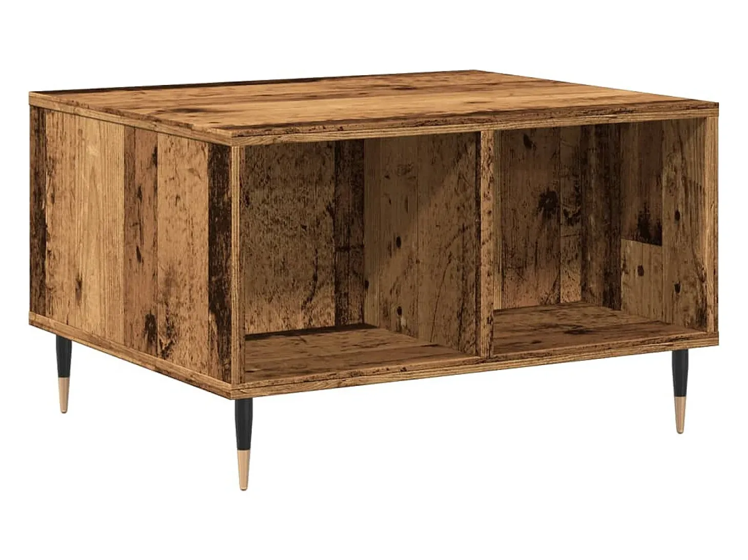 Mesa de centro madera ingeniería madera envejecida 60x50x36,5cm