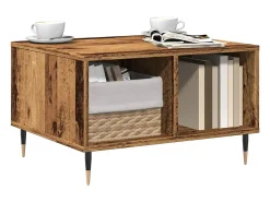 Mesa de centro madera ingeniería madera envejecida 60x50x36,5cm