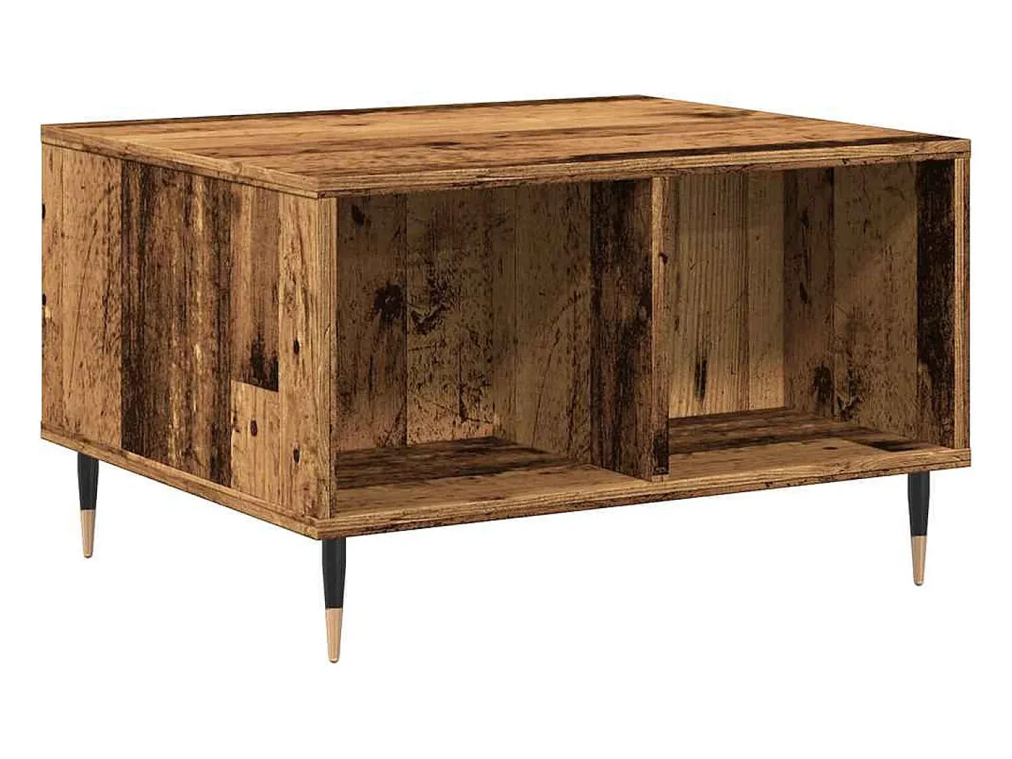 Mesa de centro madera ingeniería madera envejecida 60x50x36,5cm