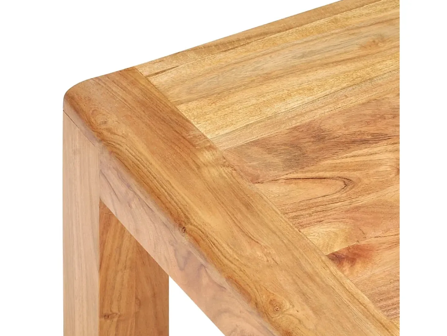 Mesa de centro madera maciza acacia acabado miel 110x60x35 cm