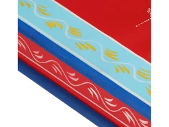 Mesa de centro madera maciza de mango rojo pintada a mano