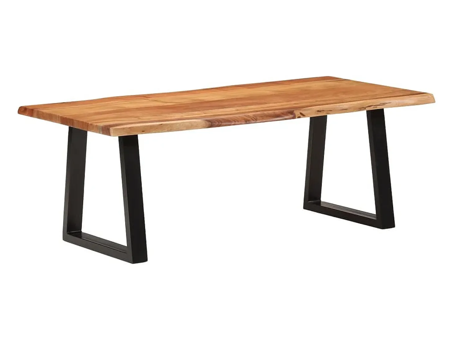 Mesa de centro madera maciza acacia 110x55x40 cm