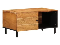 Mesa de centro madera maciza de acacia 80x50x40 cm