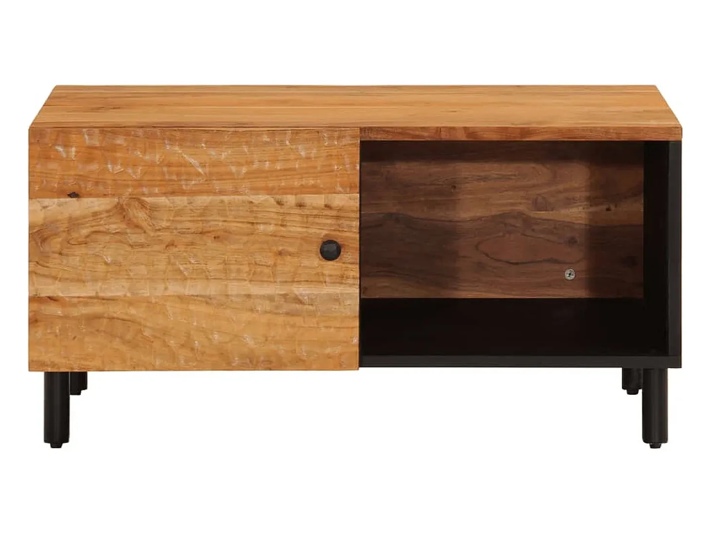 Mesa de centro madera maciza de acacia 80x50x40 cm