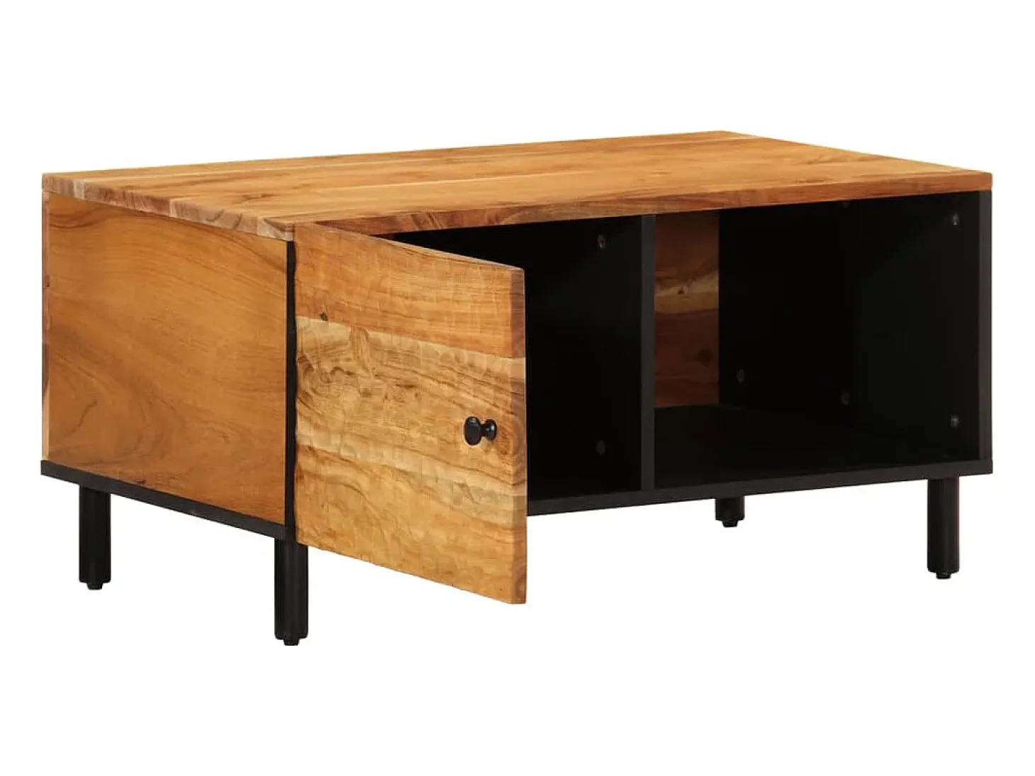 Mesa de centro madera maciza de acacia 80x50x40 cm
