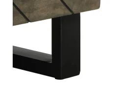 Mesa de centro madera maciza de mango negra 80x50x40 cm