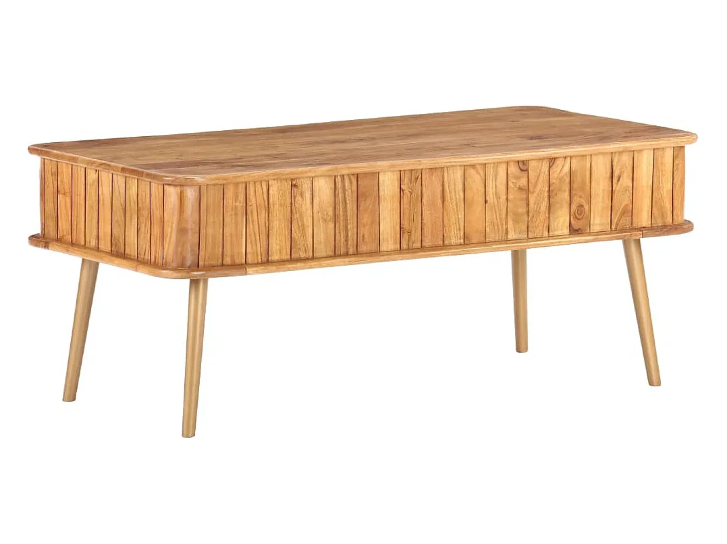Mesa de centro madera maciza de acacia 100x50x40 cm