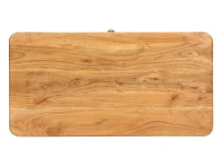 Mesa de centro madera maciza de acacia 100x50x40 cm