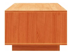 Mesa de centro madera maciza de pino marrón cera 110x50x33,5 cm