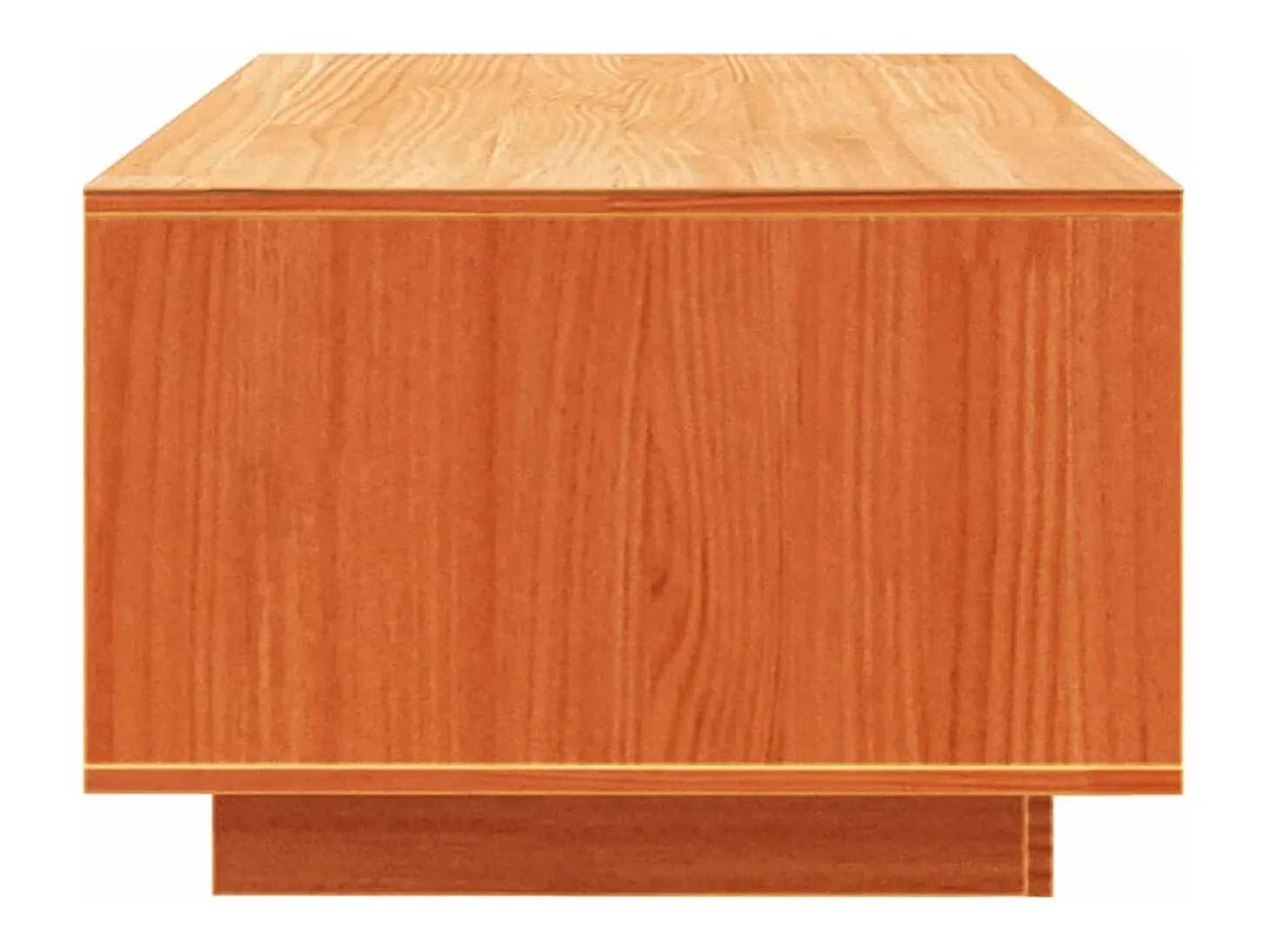 Mesa de centro madera maciza de pino marrón cera 110x50x33,5 cm