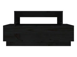 Mesa de centro madera maciza de pino negro 80x55x40,5 cm