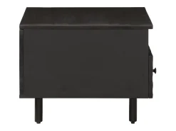 Mesa de centro madera maciza de mango negra 80x54x40 cm