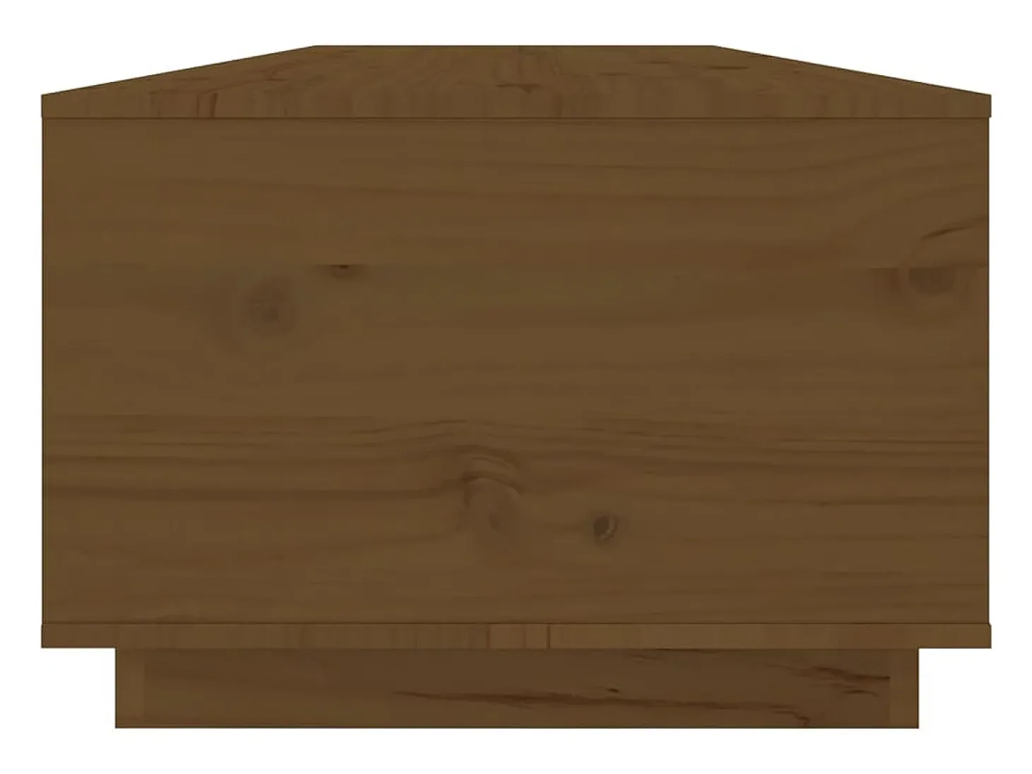 Mesa de centro madera maciza de pino marrón miel 100x50x35 cm