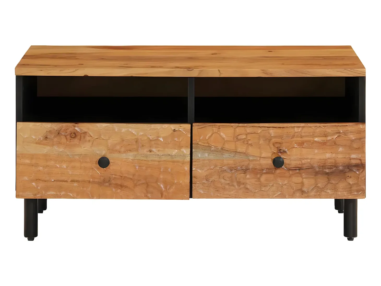 Mesa de centro madera maciza de acacia 80x54x40 cm