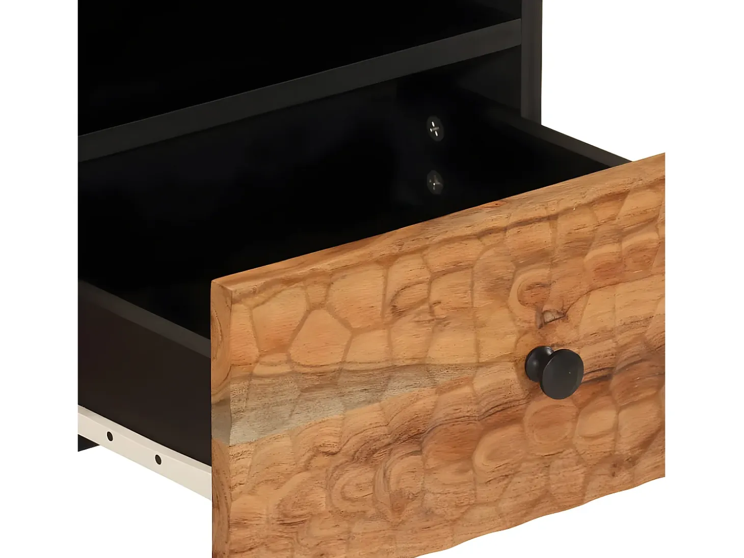 Mesa de centro madera maciza de acacia 80x54x40 cm