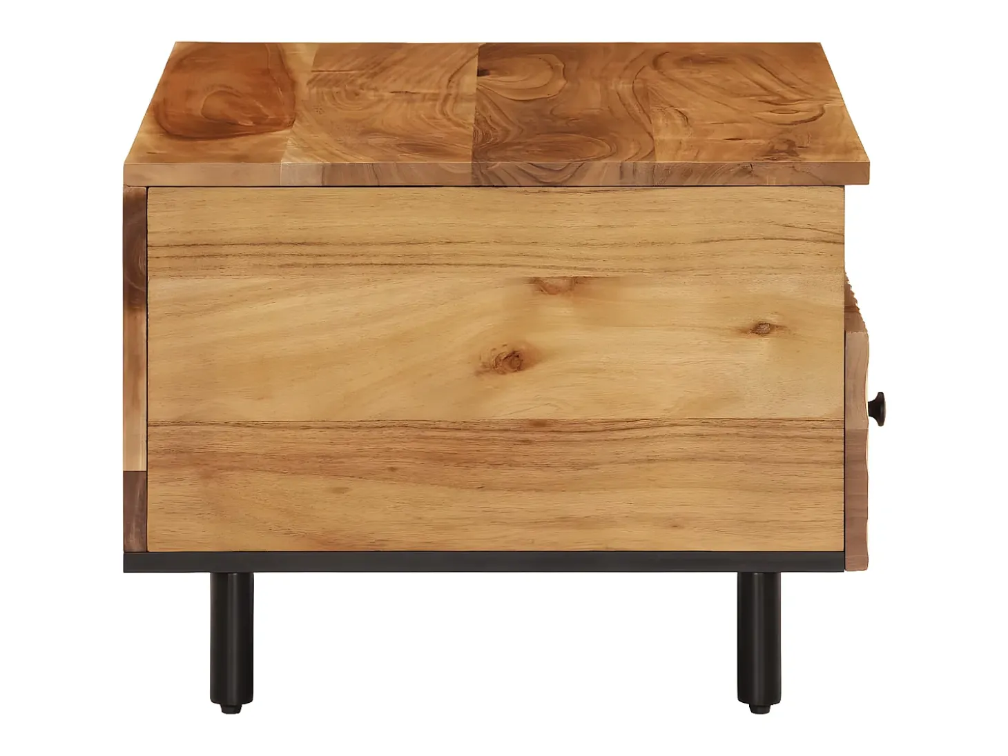 Mesa de centro madera maciza de acacia 80x54x40 cm