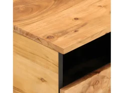 Mesa de centro madera maciza de acacia 80x54x40 cm