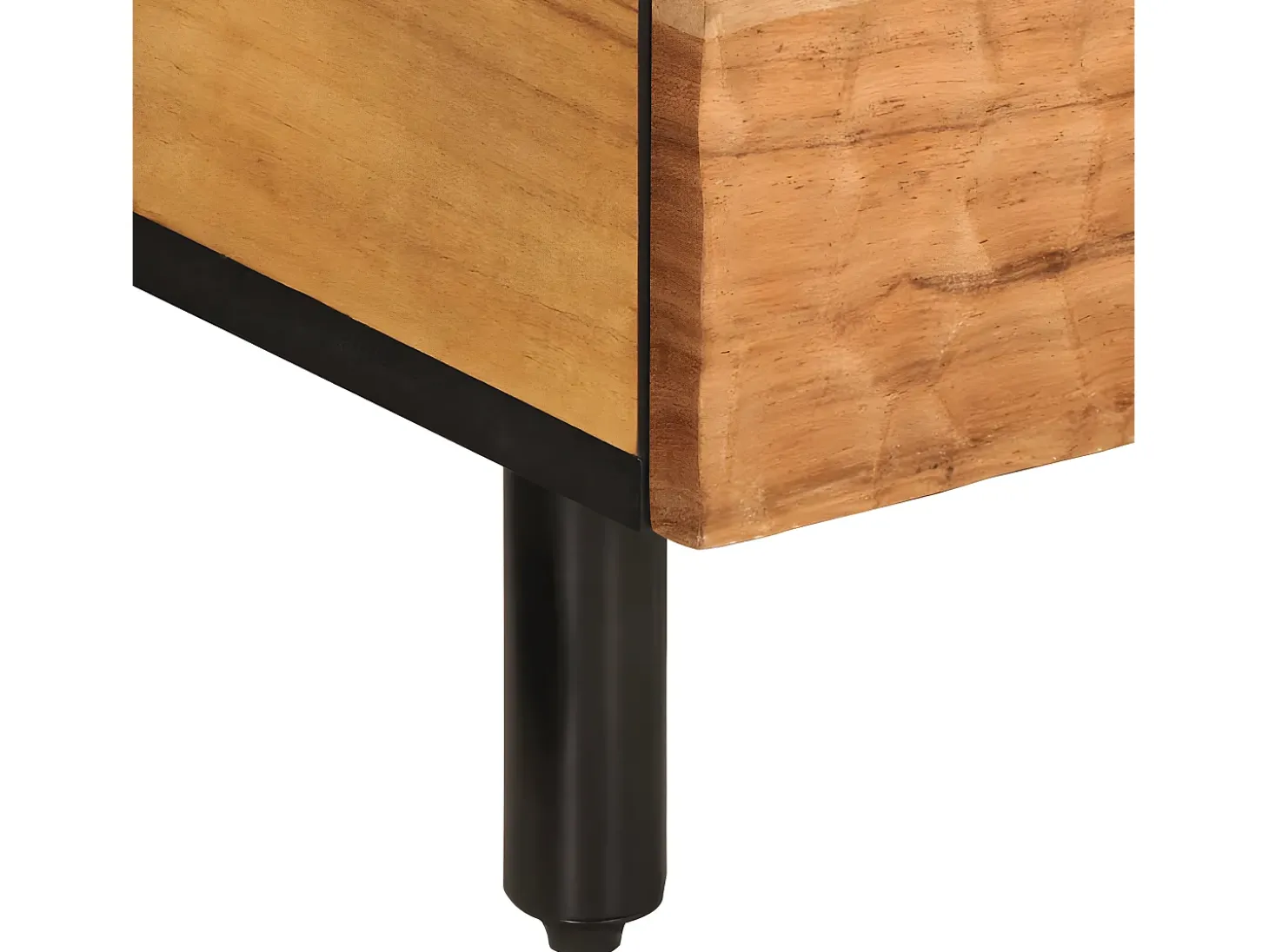 Mesa de centro madera maciza de acacia 80x54x40 cm