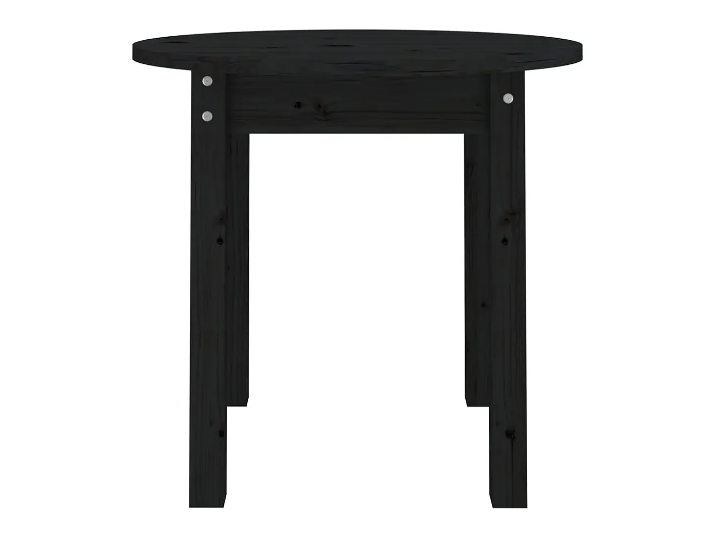 Mesa de centro madera maciza de pino negro Ø 45x40 cm