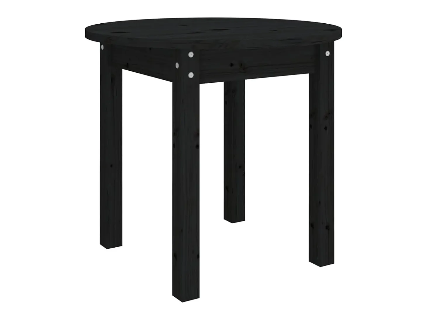 Mesa de centro madera maciza de pino negro Ø 45x40 cm
