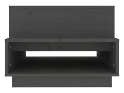 Mesa de centro madera maciza de pino gris 80x55x40,5 cm