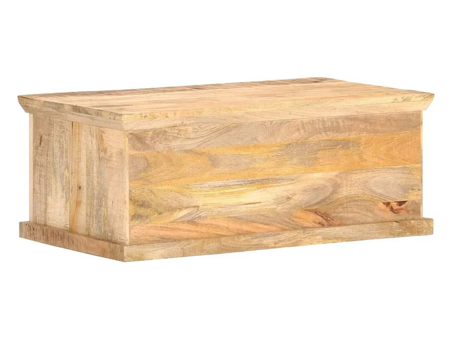 Mesa de centro madera maciza de mango caña natural 90x50x35 cm