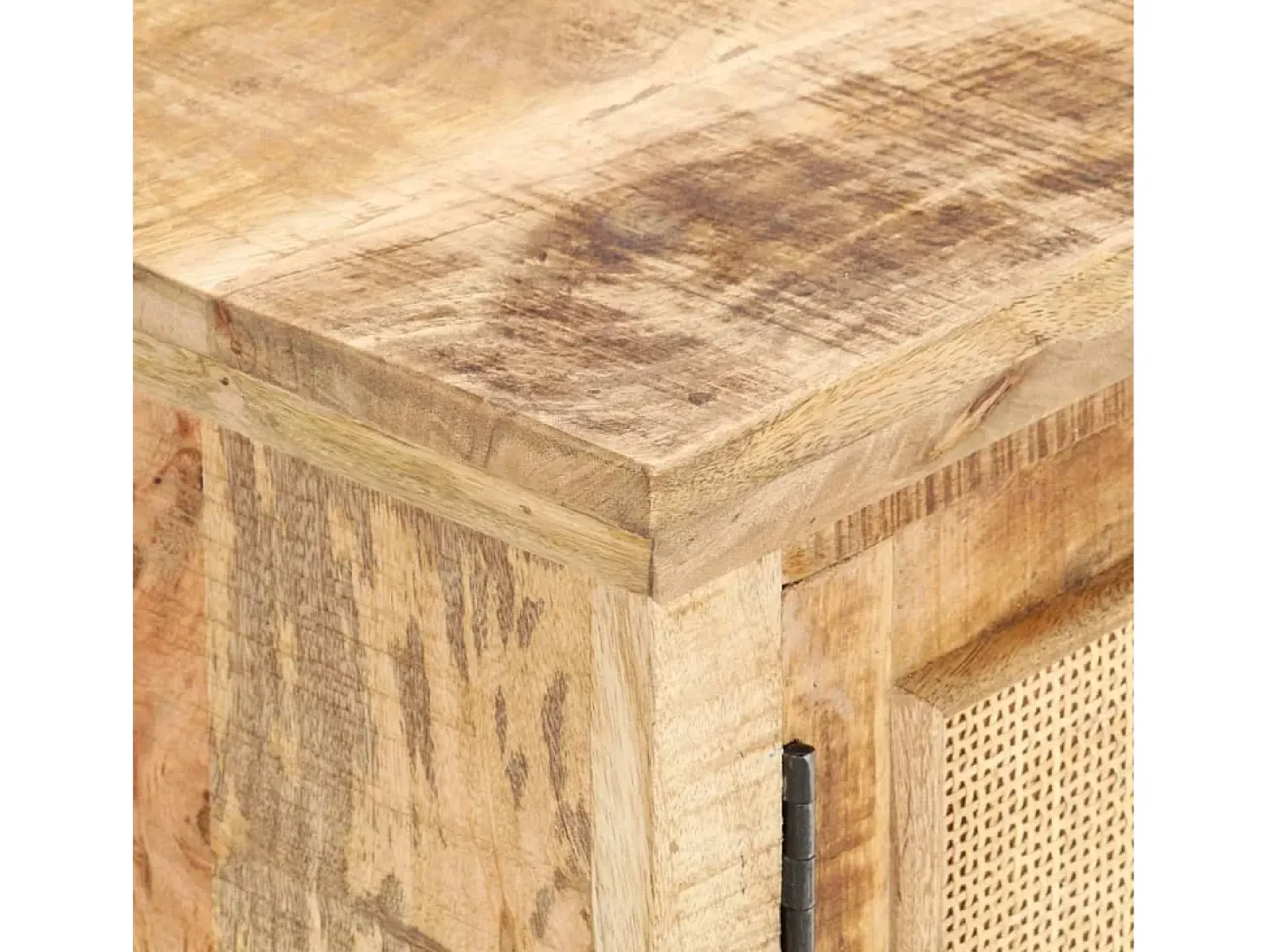 Mesa de centro madera maciza de mango caña natural 90x50x35 cm