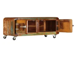 Mesa de centro madera maciza reciclada 85x55x40 cm