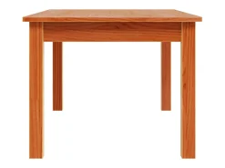 Mesa de centro madera maciza de pino marrón cera 80x50x40 cm
