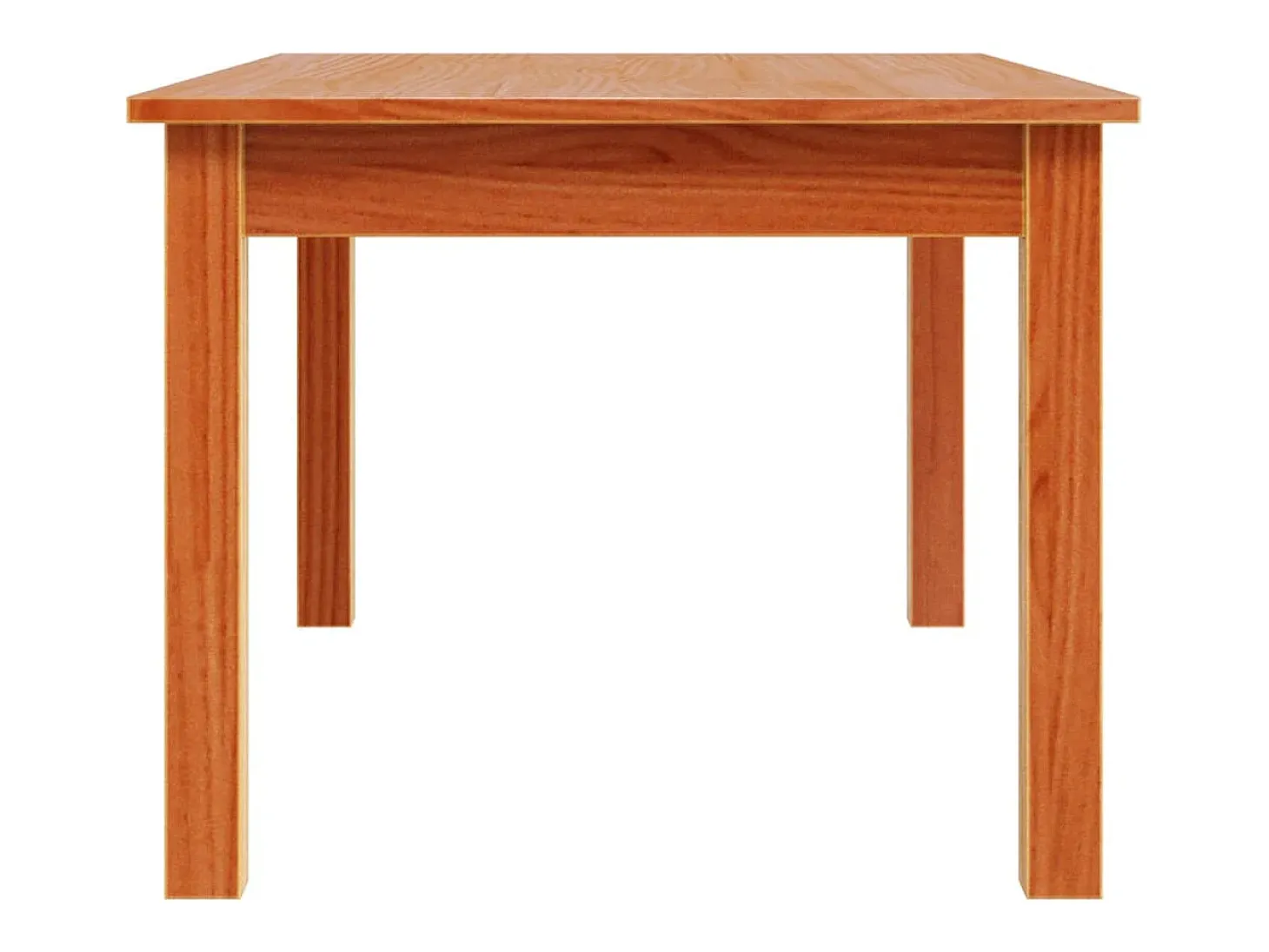 Mesa de centro madera maciza de pino marrón cera 80x50x40 cm