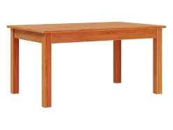 Mesa de centro madera maciza de pino marrón cera 80x50x40 cm