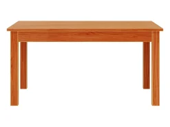 Mesa de centro madera maciza de pino marrón cera 80x50x40 cm