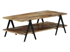 Mesa de centro madera maciza reciclada 115x60x40 cm