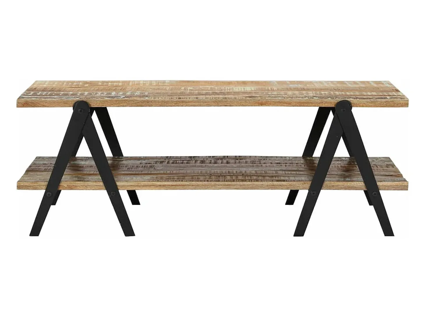 Mesa de centro madera maciza reciclada 115x60x40 cm