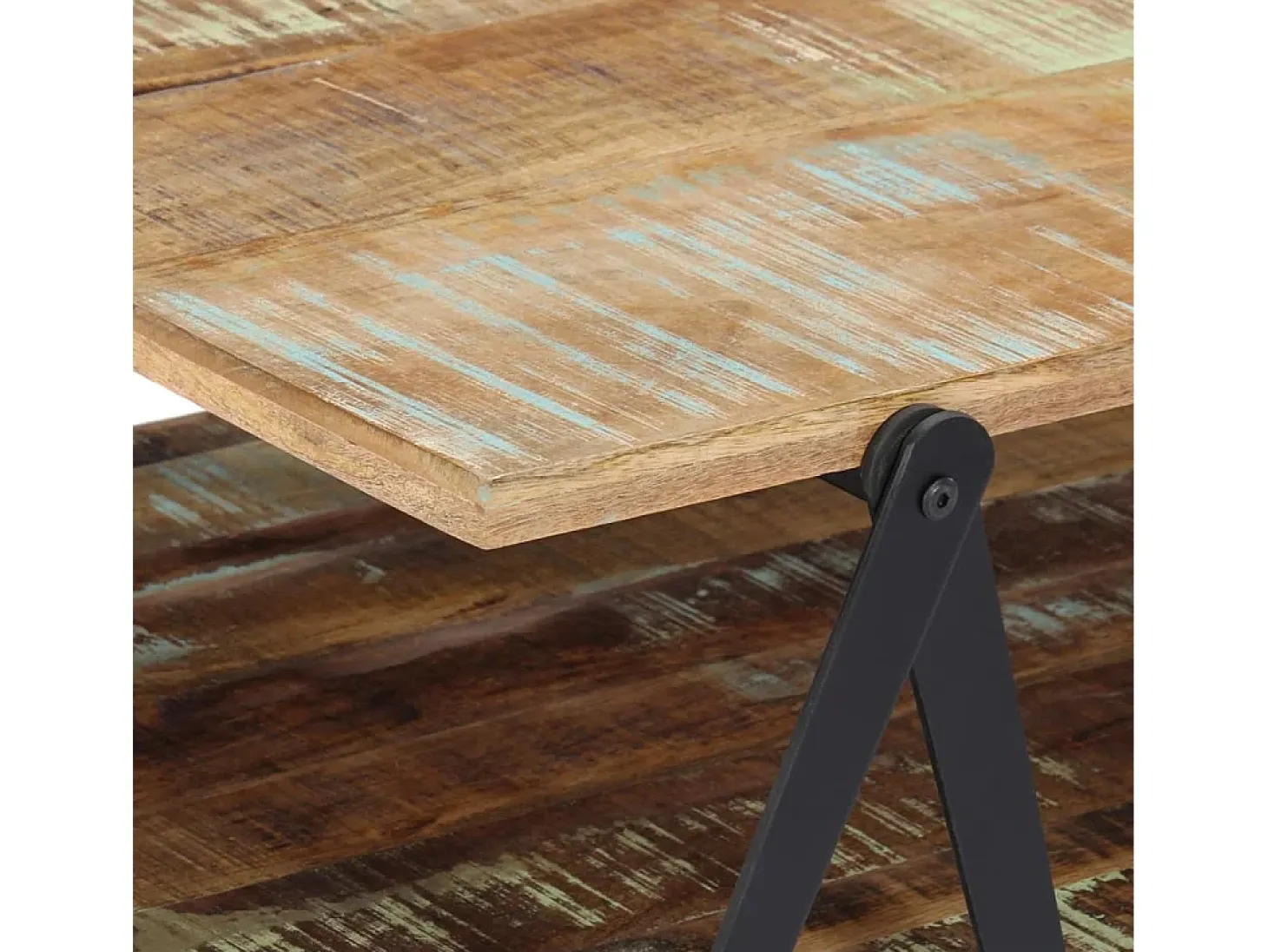 Mesa de centro madera maciza reciclada 115x60x40 cm